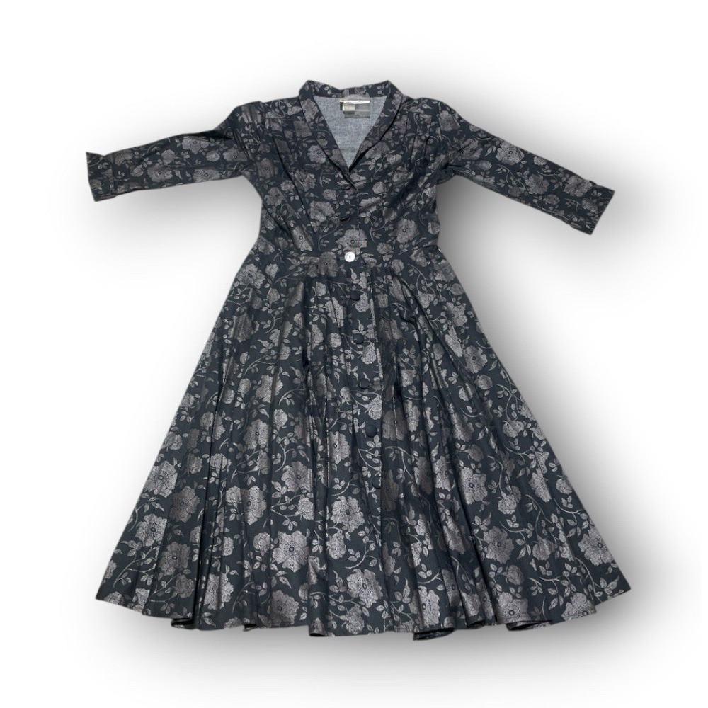 Heart of Haute Teresa Marie Floral Fit & Flare Dress Small USA No Belt - Picture 2 of 7